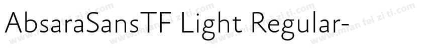 AbsaraSansTF Light Regular字体转换